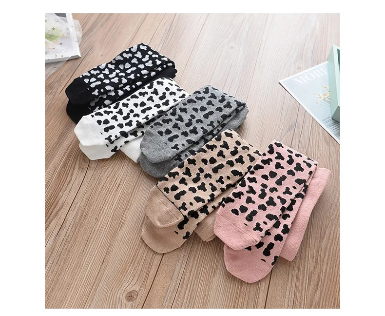 Spring Autumn Tights For Girls Children Leopard Pantyhose Cotton Girls Stockings Toddler Tights Kid Underwear