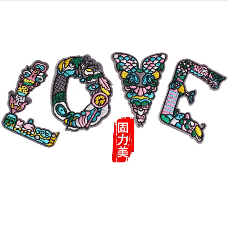 (20 комплектов = 80 шт.) Любовное письмо наклейки Патчи железные приложений для