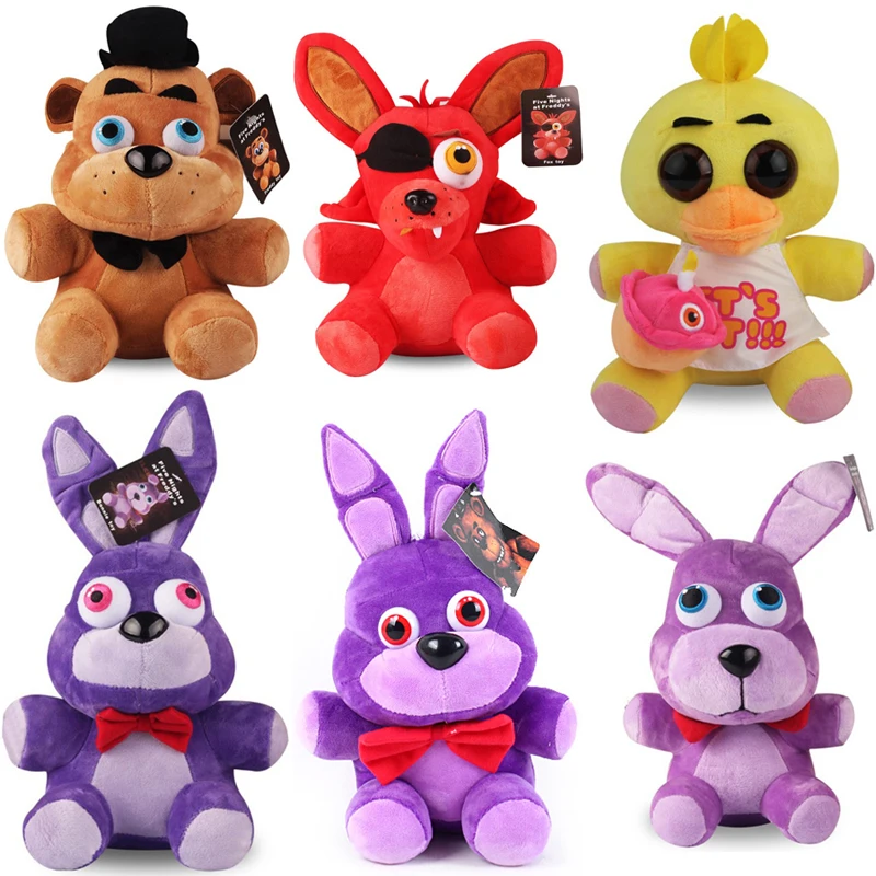 16 стилей FNAF плюшевые игрушки 25-30 см пять ночей у лисица Фредди Бонни и Чика BB клоун медведь Фредди плюшевые мягкие игрушки куклы Подарки