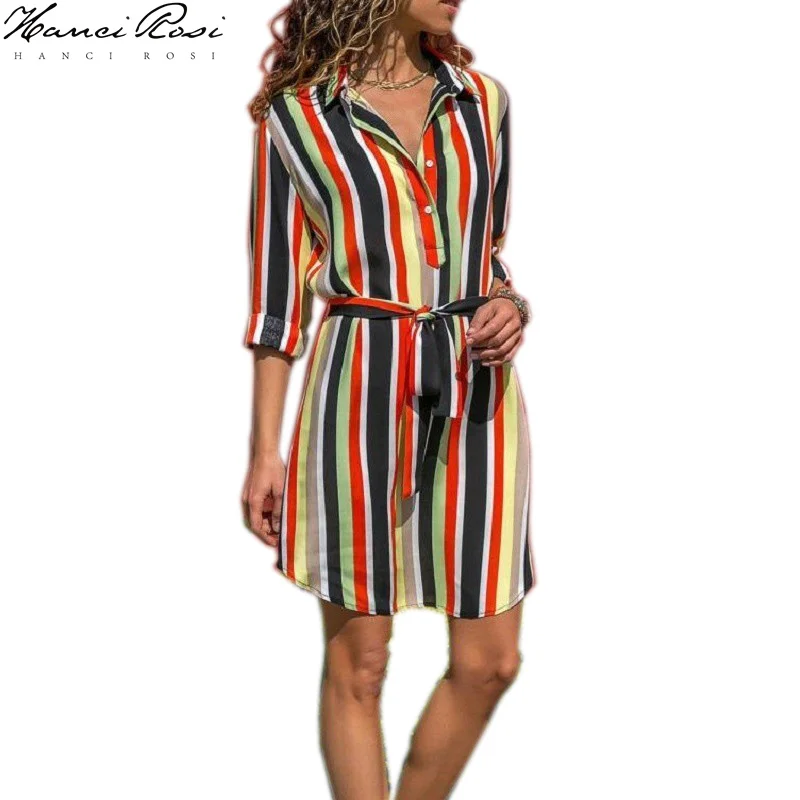 OSULIVAN летнее платье 2019 Jurk Robe Femme Jurken Vestidos женское в полоску с принтом уличная