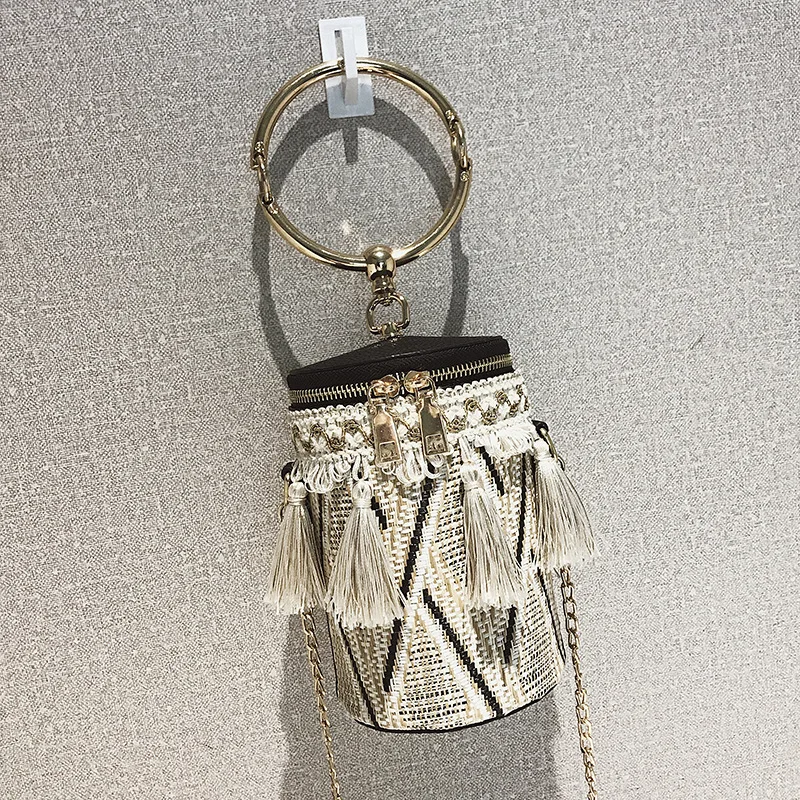 Летняя модная сумка высокого качества Соломенная Сумка женская круглая тоут