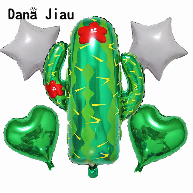 

5 шт. большой набор воздушных шаров С КАКТУСОМ, вечерние воздушные шары для украшения дня рождения, свадьба, лето, пустыня, события, Зеленый К...