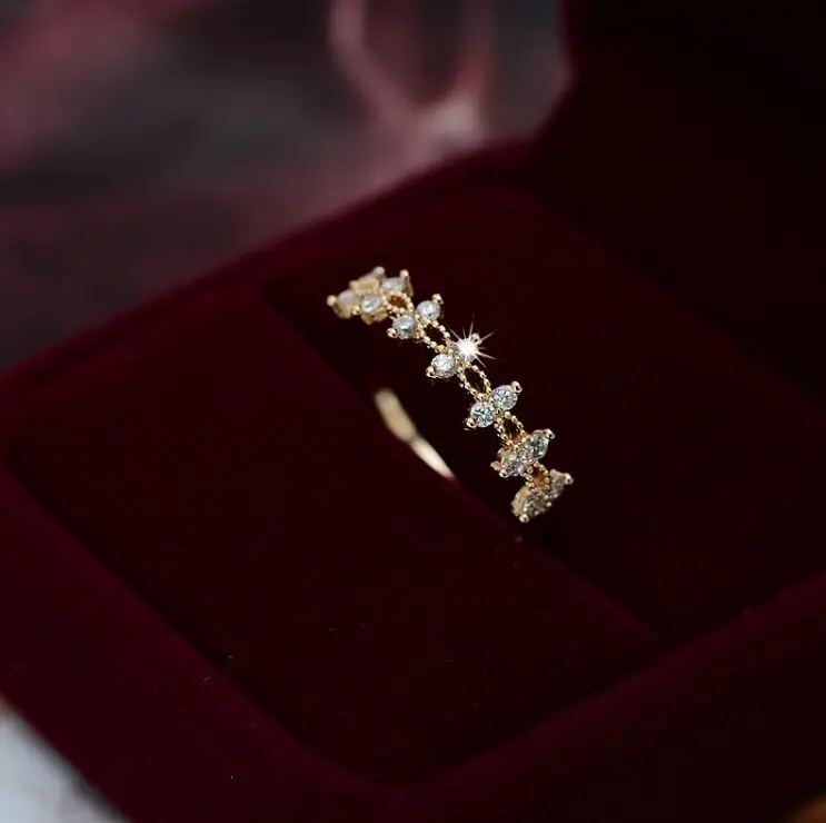 Женские нежные элегантные блестящие хрустальные кольца модные подарки для