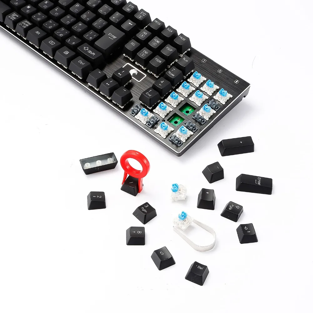 Z88 красный светодиодный Механическая с подсветкой игровая клавиатура японской
