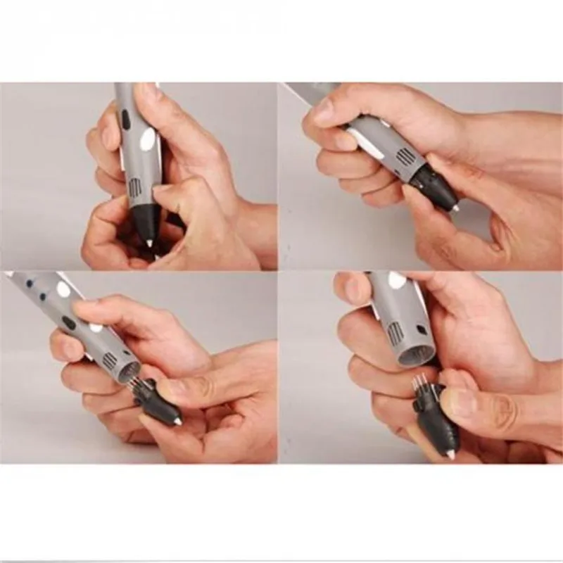 Replacement Nozzle Print Head For 3D Printing Pen First /Second Generation Pen Accessories Nozzle Parts Black Color Plastic