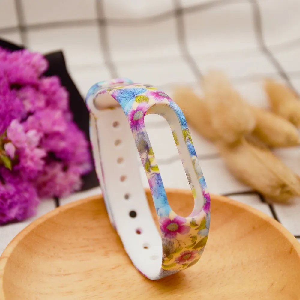 Eastar аксессуары для умных часов XiaoMI сменные силиконовые браслеты с цветком Mi Band