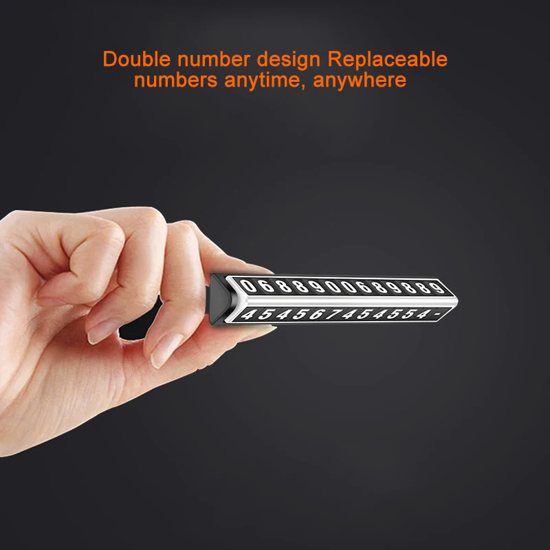 Временная парковочная карта светящаяся Автомобильная табличка с номером