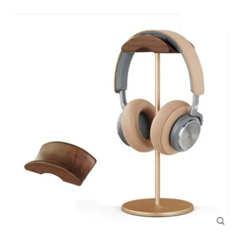 Walnut arc 5 Модный дизайн, Новая Металлическая текстура, подставка для наушников, практичный держатель для наушников, гарнитура, полка для шоу, алюминиевая настольная подставка, вешалка - Цвет: Walnut arc 5
