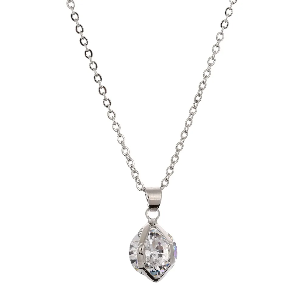 Женский ювелирный комплект из колье и серёг с фианитом|jewerly sets for women|jewerly setsset women |