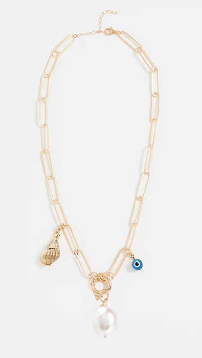 necklace 1 Bijuteria массивная цепочка из пресноводного жемчуга puka shell сглаза Очаровательное ожерелье для женщин корейский стиль женские украшения - Окраска металла: necklace 1