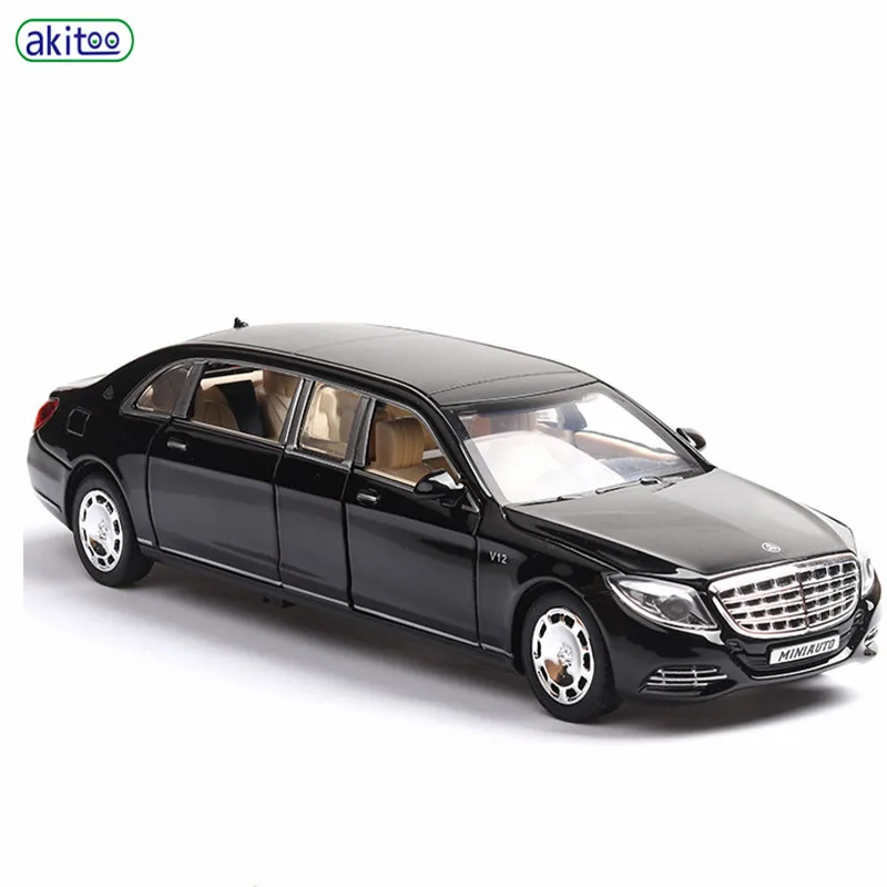 Модель автомобиля akitoo Maybach s650 из сплава 6 открытых дверей расширенная версия
