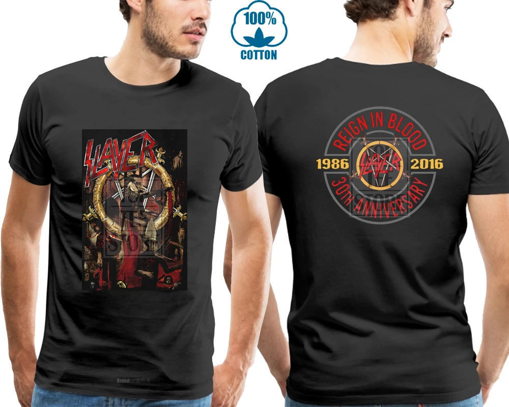 Новинка Официальная футболка Slayer с пентаграммой из козы на 30-летие размеры S M L Xl