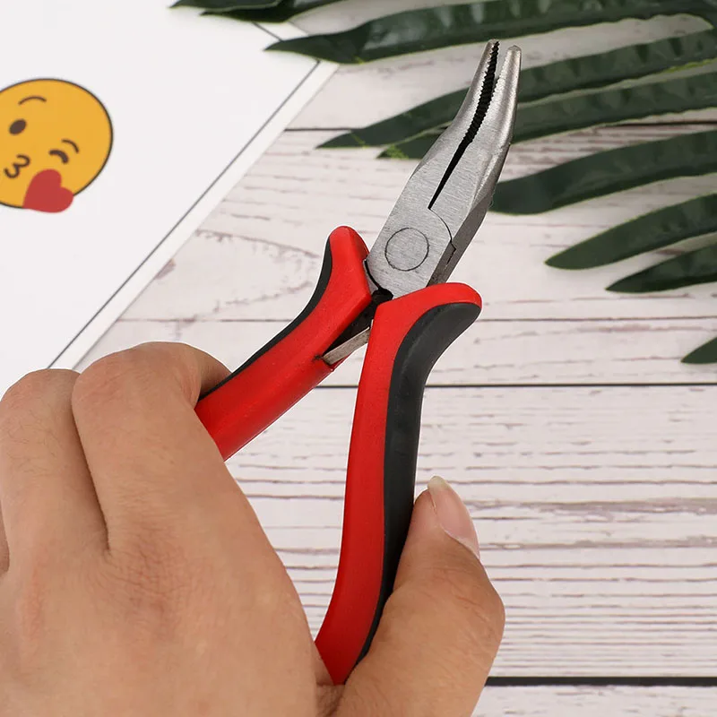 

2019 New Bend Tip Plier DIY Hair Extension Tool Clip Plier For Micro Rings/Links/Beads & Feather Hair Extension