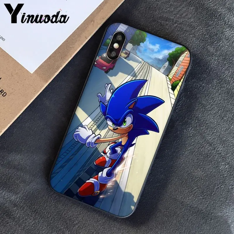 Yinuoda Соник Ежик DIY печать рисунок чехол для телефона чехол для iPhone 5 5Sx 6 7 7plus 8 8Plus X XS MAX XR - Цвет: A2