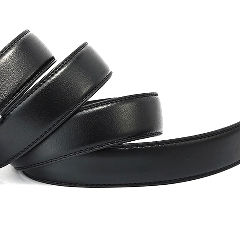 Ремень LFMB с автоматической пряжкой мужской роскошный черный пояс из воловьей