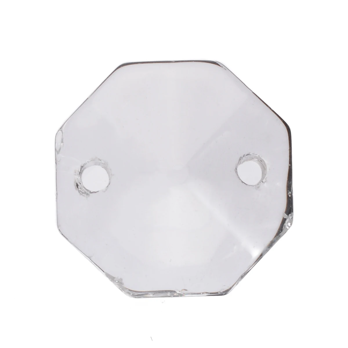 New 14mm 50PCS Chic Luster Crystal Glass Octagonal Beads Clear Chandelier Parts Chandelier Pendant Prism Parts Lighting Decor