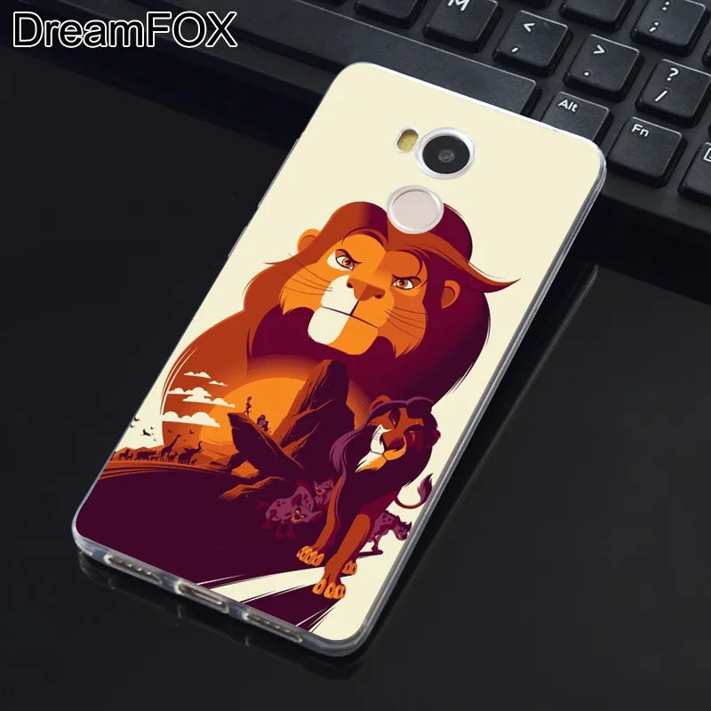 DREAMFOX M115 лев Король Мягкий ТПУ силиконовый чехол для Xiaomi Redmi Note 3 4 4X5 5A 6 7 Pro Global |
