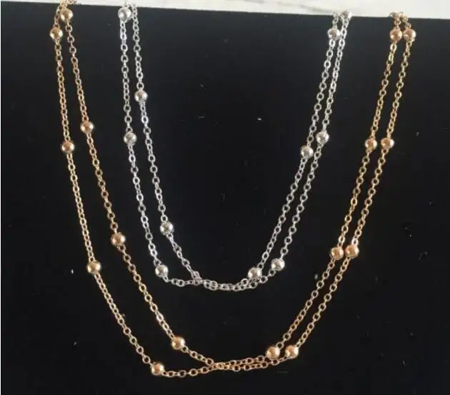 XL 0210 Gothic sexy necklace metal sense of quality copper beads double simple female jewelry accessories factory outle | Украшения и