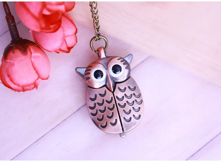 Часы CHAOYADA Мужские кварцевые карманные в ретро-стиле форме Совы с бесплатной