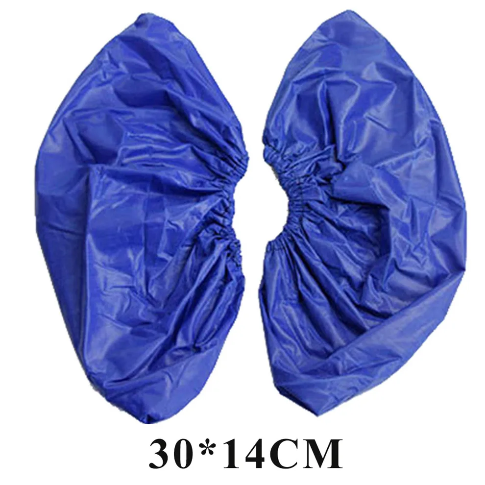blue-one size 1 пара многоразовых чехлов для обуви из ПВХ; водонепроницаемые Нескользящие резиновые сапоги; защитный чехол для обуви; аксессуары для обуви; Couvre Chaussure - Цвет: blue-one size