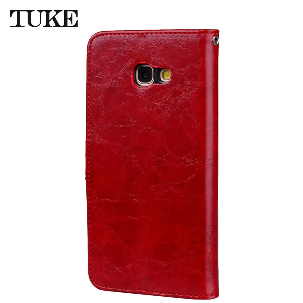 Масло воск узор флип PU силиконовый кожаный чехол-бумажник Coque для samsung A5 2017 чехол