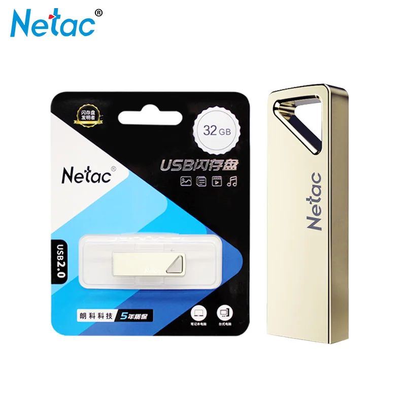 Netac супер мини металлический Usb флеш-накопитель 64 ГБ 32 ГБ 16 ГБ флеш-накопитель портативная карта памяти Флешка для хранения флэш-диск