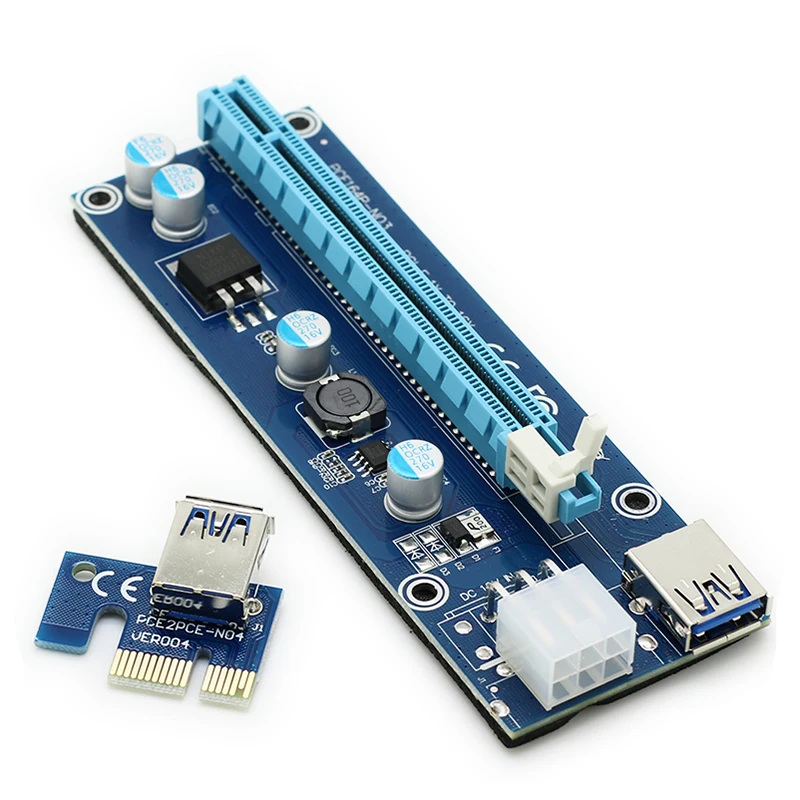006c PC PCIe pci-e PCI Express Riser Card 1x к 16x USB 3.0 SATA 6pin IDE Molex Питание для BTC Шахтер машина wk02 |