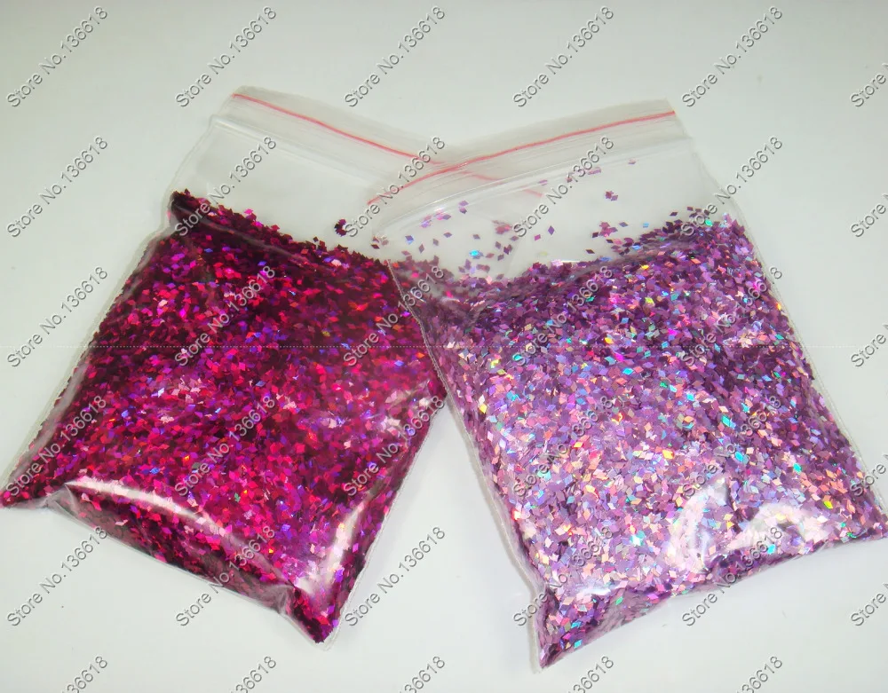 

50g x 1/24"(1mm)Laser Holographic Purple&Lilac Dazzling Diamond Glitter Paillette Spangles Shape for Nail Art &Glitter Crafts