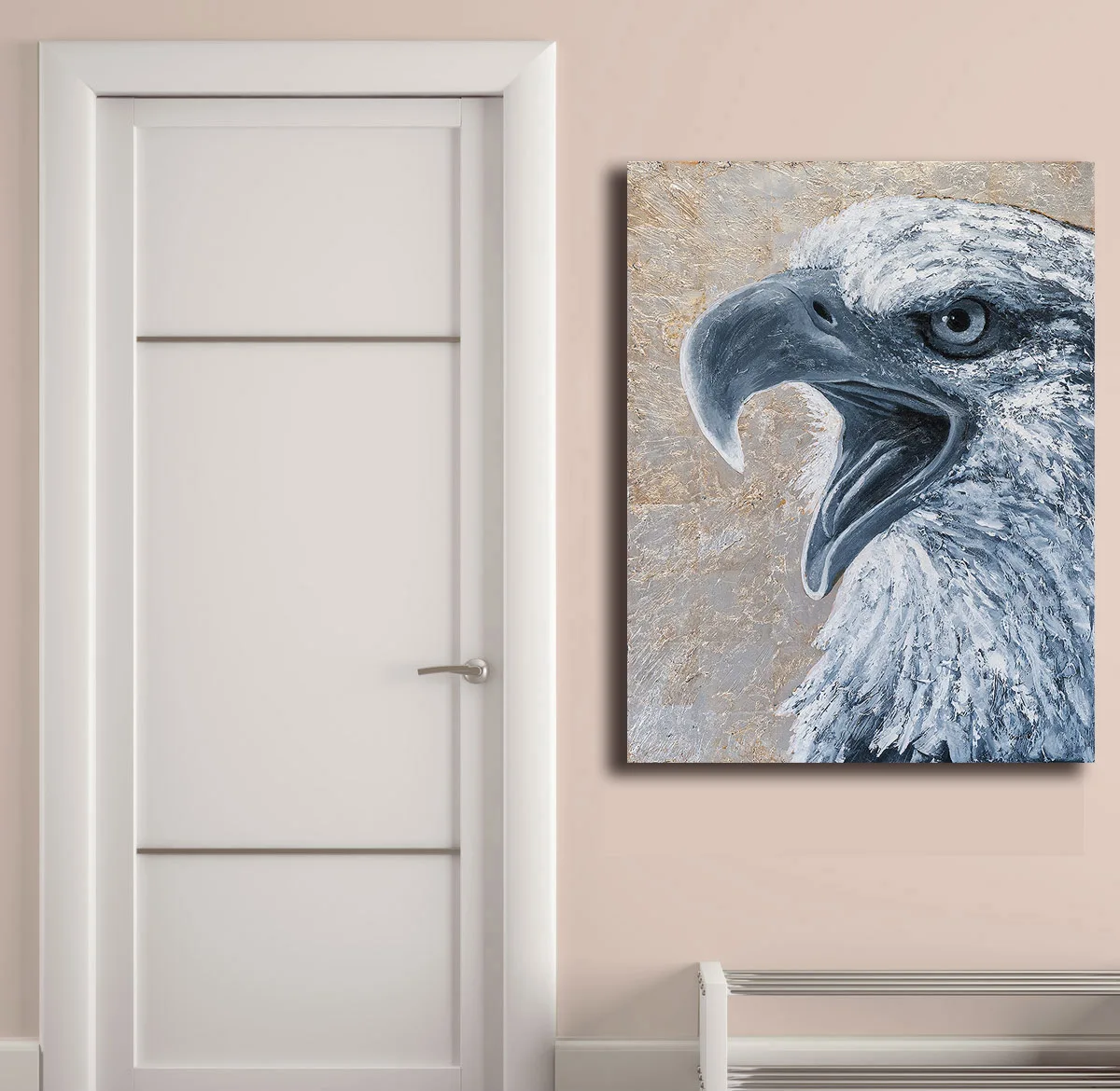 Большой Wall art с принтом в виде орла Картина на холсте для Гостиная украшения дома картина маслом Настенная