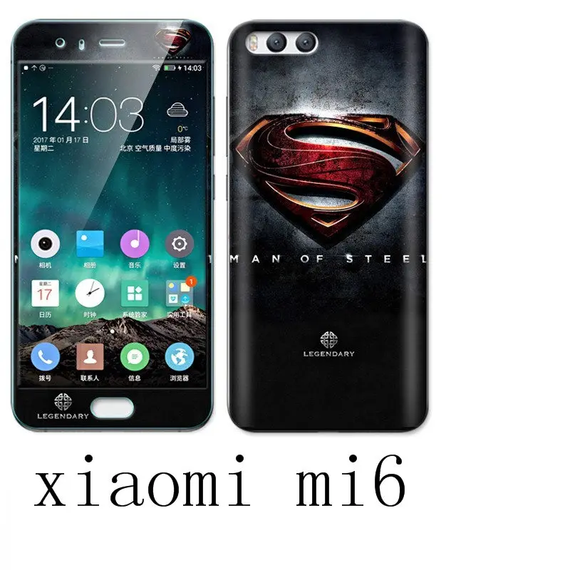 Силиконовый чехол Xiaomi mi6 m6. Цветное закаленное стекло + мягкий из ТПУ Для xiaomi m6 6