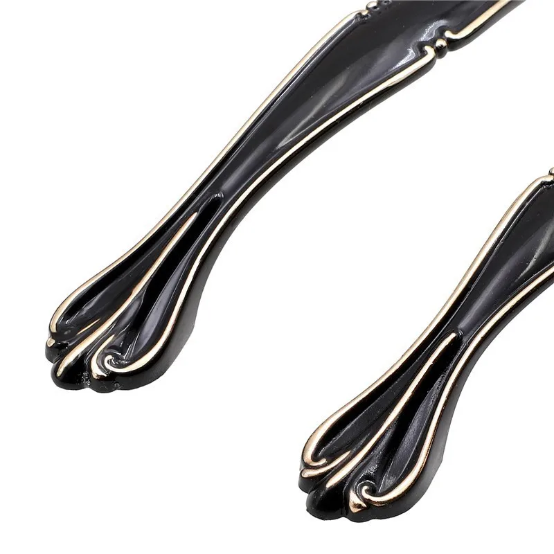 QVWN черные ручки шкафа из цинкового сплава в американском стиле кухонные для