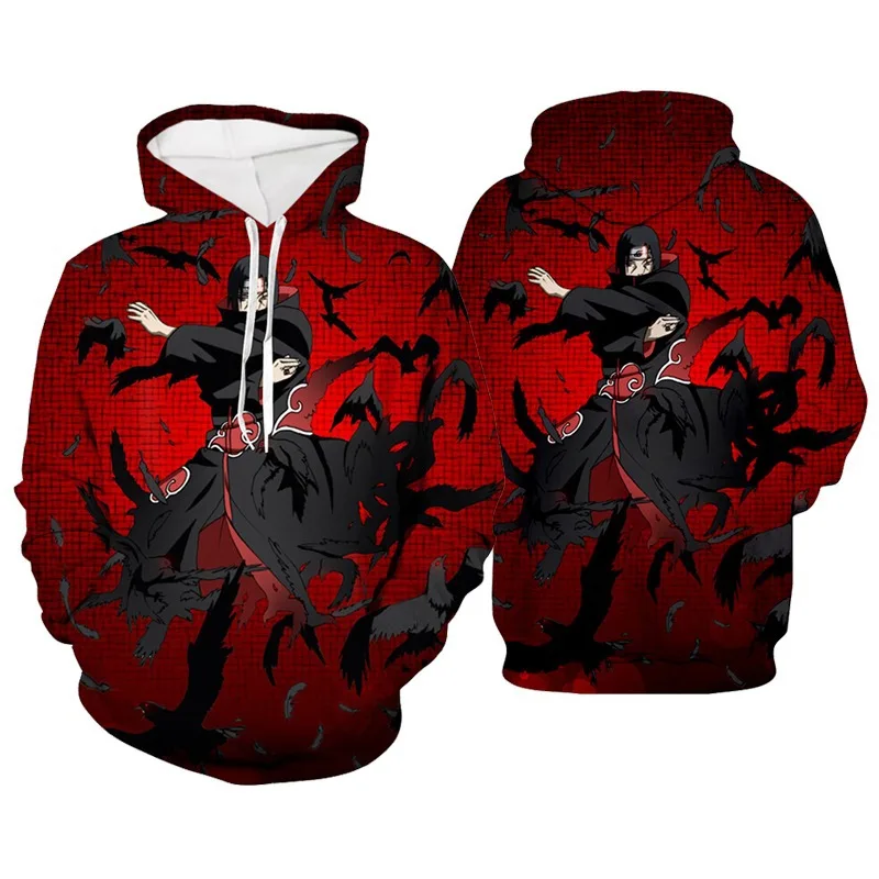 Наруто толстовка с капюшоном толстовки Kakashi Akatsuki Sasuke O'Brien 3D пуловеры для мужчин