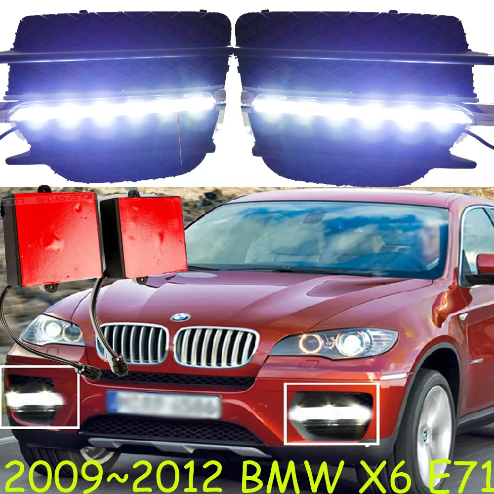 Светодиодный 2009 ~ 2012 E71 X6 Дневной светильник туман головной 328i 320i 323i 325i 330i