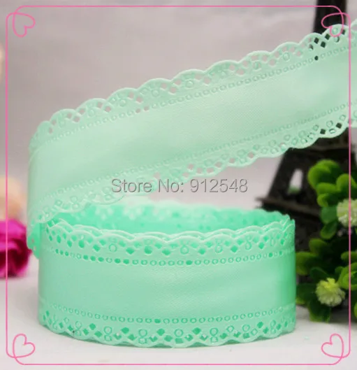 30 мм с отверстиями на верхнем слое и цветами однотонная атласная лента DIY