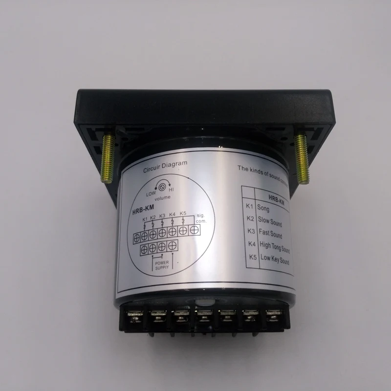 HRB KM Buzzer 12V 24V с 5 типами звука Регулируемый 0 100 Decibels AC110V 220V|Световые индикаторы| |