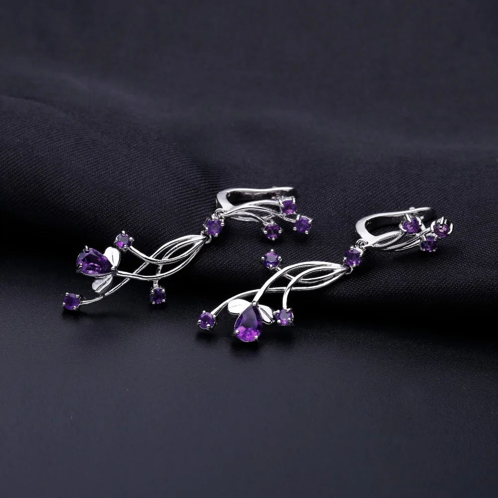 Серьги женские из серебра 925 пробы в виде цветка | Украшения и аксессуары