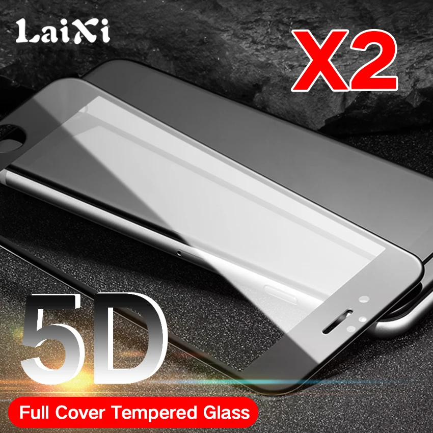Laixi 2 шт. для iphone 7 5D полное покрытие пленки Стекло 8 plus закаленное Экран протектор |