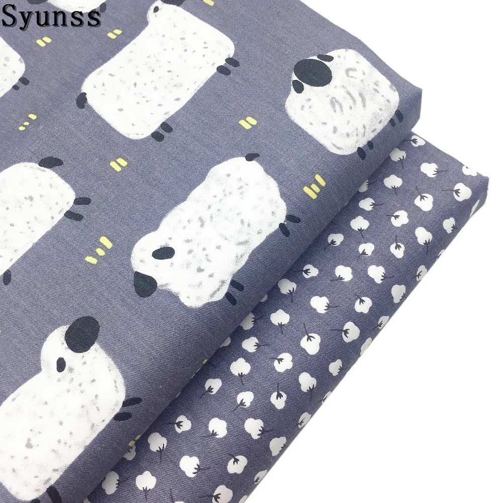 Syunss мультфильм овечка Хлопок Ткань Diy лоскутное Скрапбукинг домашний текстиль украшение ребенок постельные принадлежности Одежда кукла шитье