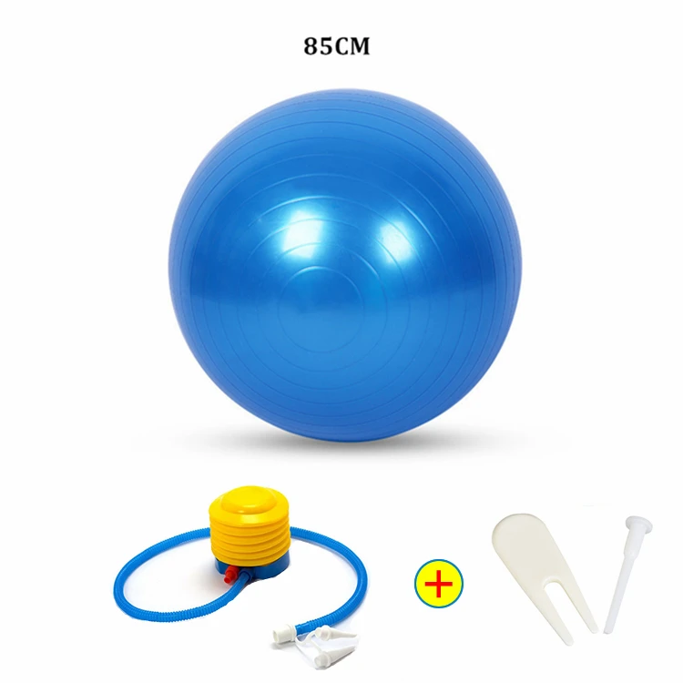 85CM Blue Спортивные мячи для йоги, бола, Пилатес, фитнес-мяч, упражнения, тренажерный зал, фитбол для баланса, упражнения, Пилатес, тренировки, массажный мяч с насосом 45-85 см - Цвет: 85CM Blue