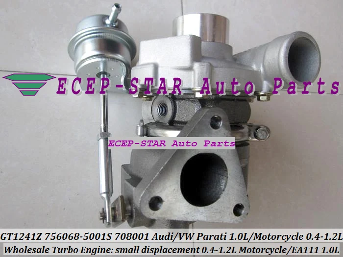 Турбокомпрессор GT1241Z 756068 756068-5001S 756068-0001 708001-0001 036145701 для Volkswagen VW Parati EA111 1.0L 16V Motorcycle 0.4-1.2L.