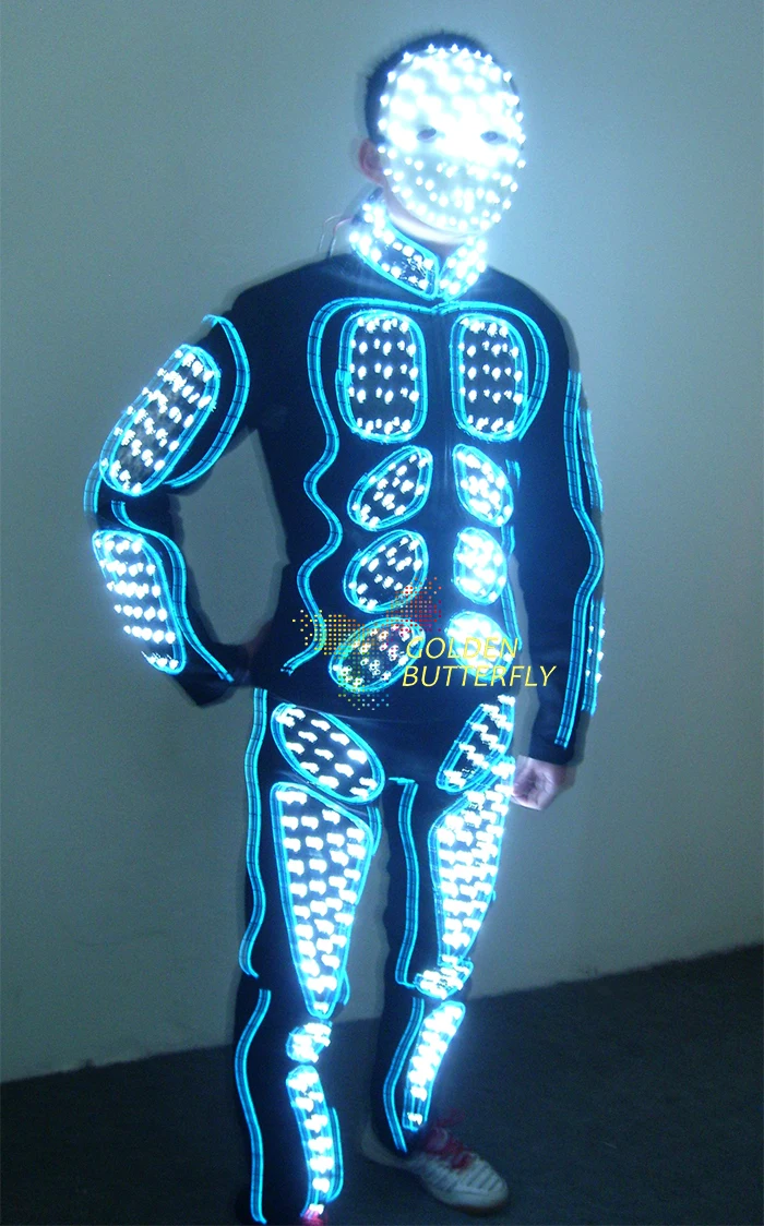 Светодиодная одежда светящиеся костюмы 2017 горячая мода мужские светодиодные