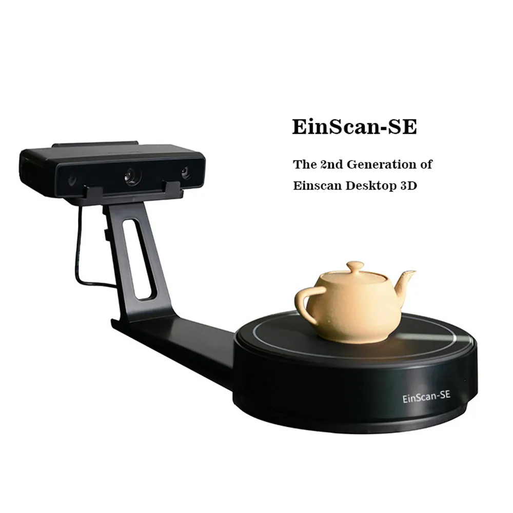 Настольный 3D сканер EinScan-SE, белый светильник, точность 0,1 мм, скорость сканирования 8 s, максимальный объем сканера 700 мм, режим фиксированного/автоматического сканирования
