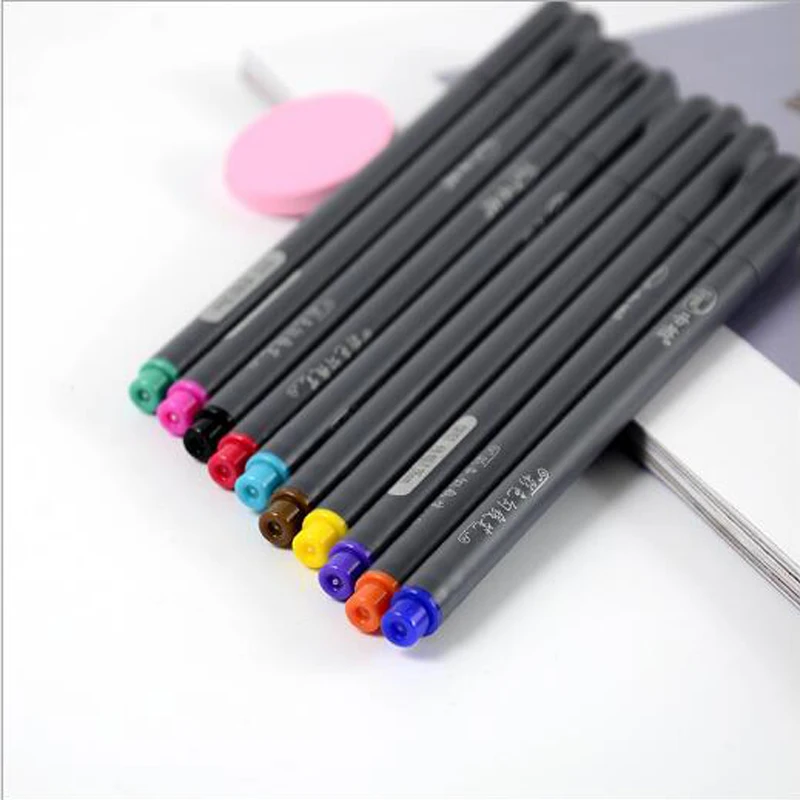 

10 шт./компл. Искусственная линия крючка очень тонкая цветная ручка для подписи 10 цветов ручная роспись
