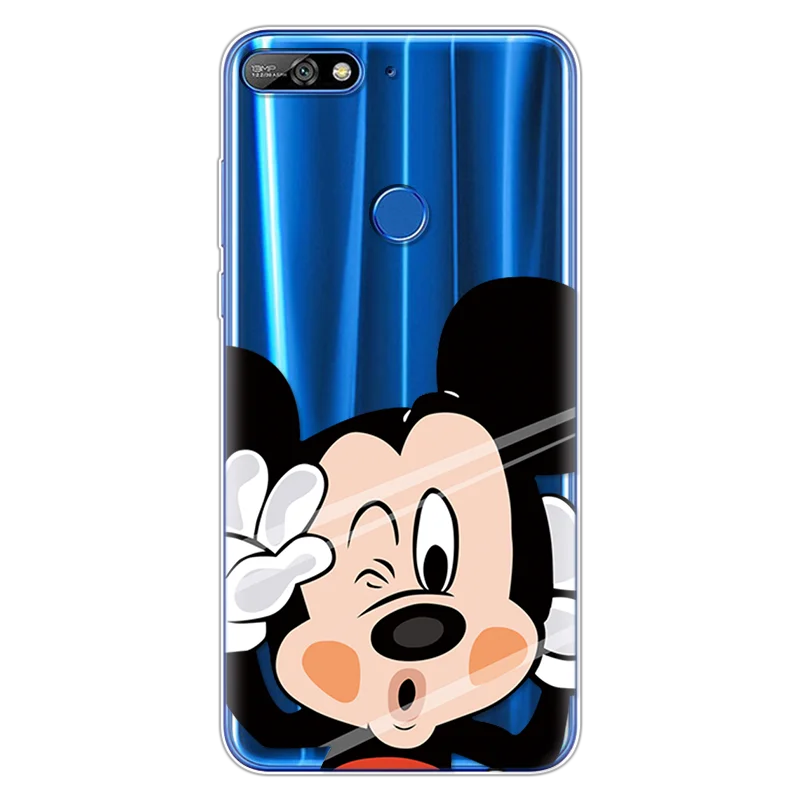 Силиконовый чехол для huawei Y7 Prime Funda, мультяшный подарок для пары, защита для huawei Y7 Prime, мягкий чехол, резиновый Модный чехол