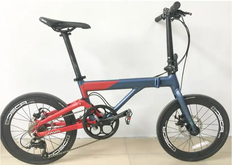 JAVA NEO 2" 406 сплав складной велосипед 9 скоростей складной велосипед - Цвет: black red