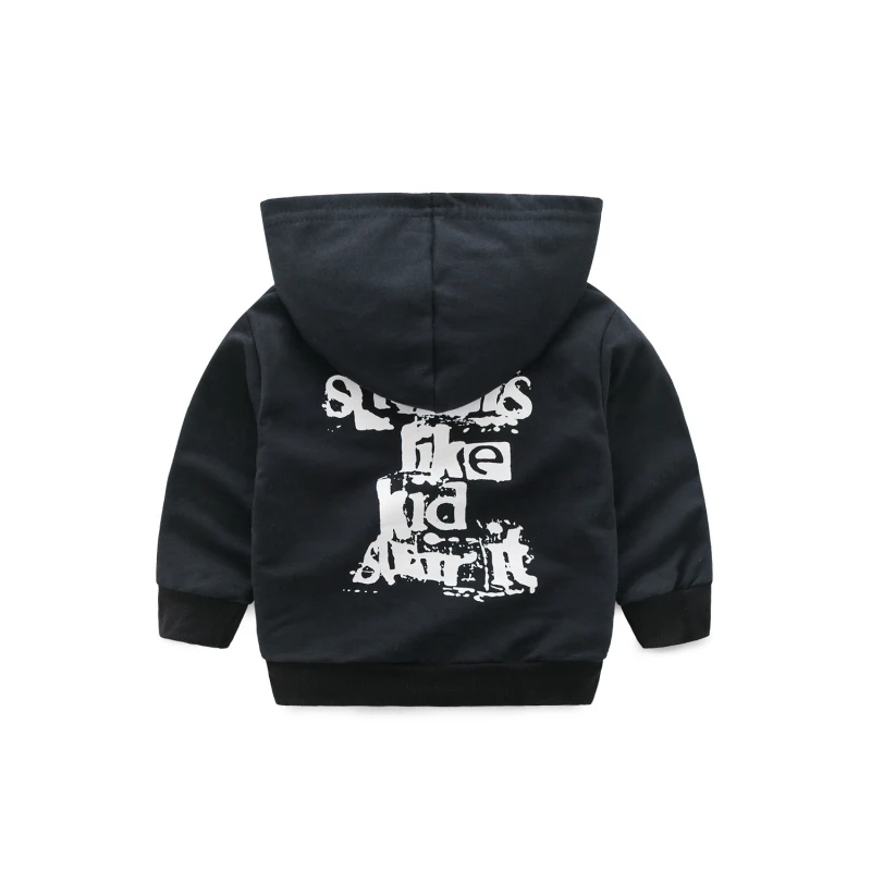 Autumn Baby Boys Clothes Set Hooded Long Sleeve Children Boy Clothing Kids Black T-shirts+Jeans Pants Tracksuit outfits | Детская одежда