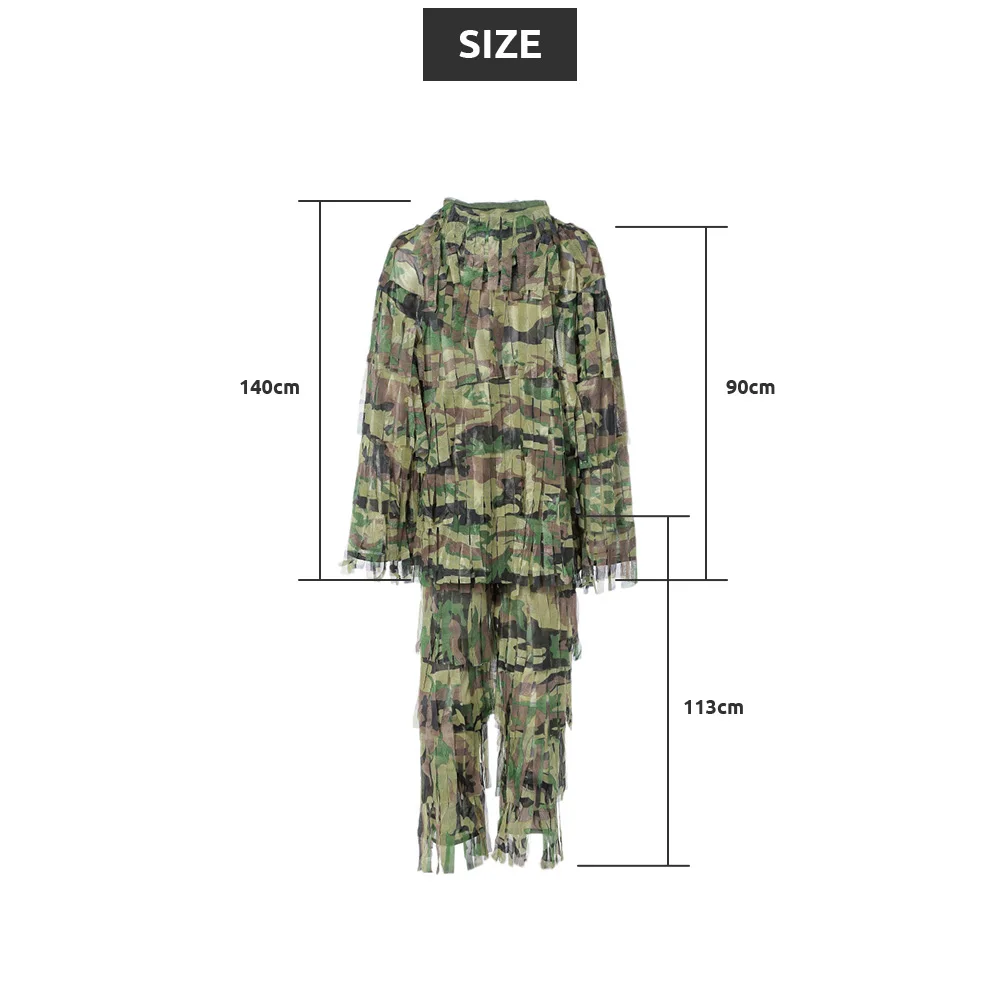 Outlife камуфляж охотничий костюм комплект Ghillie 3D Bionic Leaf для охота на птиц одежда