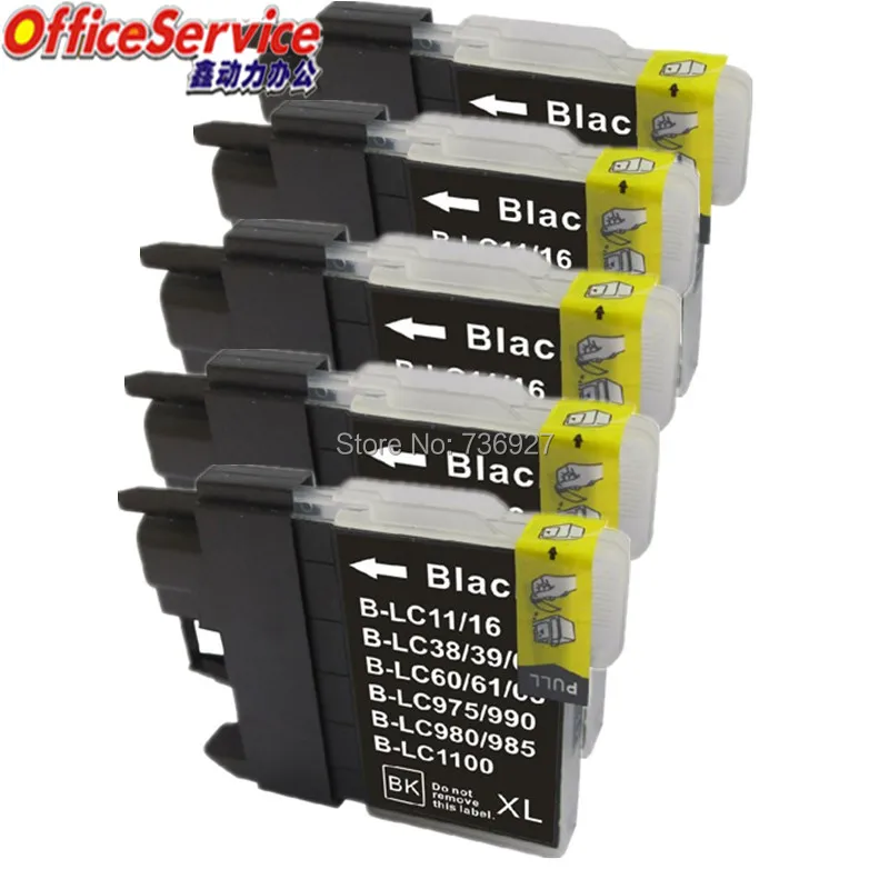 

5Black Compatible Ink Cartridge LC985 LC38 LC60 LC65 LC67 LC980 LC39 LC1100 For Brother MFC-J850DN 930CDN 5490CW 6890CN printer