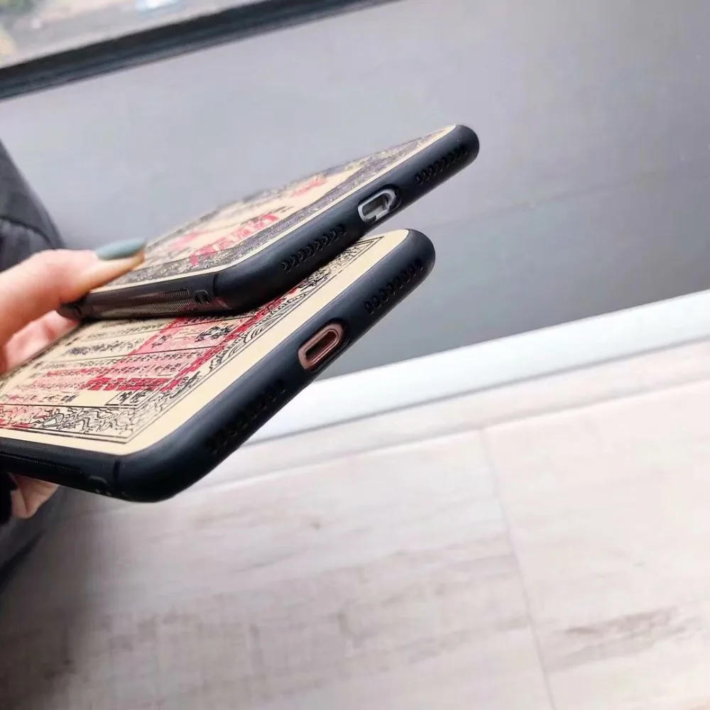 3D простой рельефный Китайский древний бумажный тисненый узор для Apple iPhone XS XR 7 8 Plus