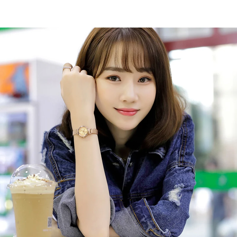 

Stainless Steel Simple Small Women's Watch Japan Quartz Hours Fashion Elegant Clock Bracelet Girl's Birthday Gift Julius Box